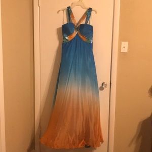 Jovani 10 Dip Dye Formal “Mermaid” Gown Prom